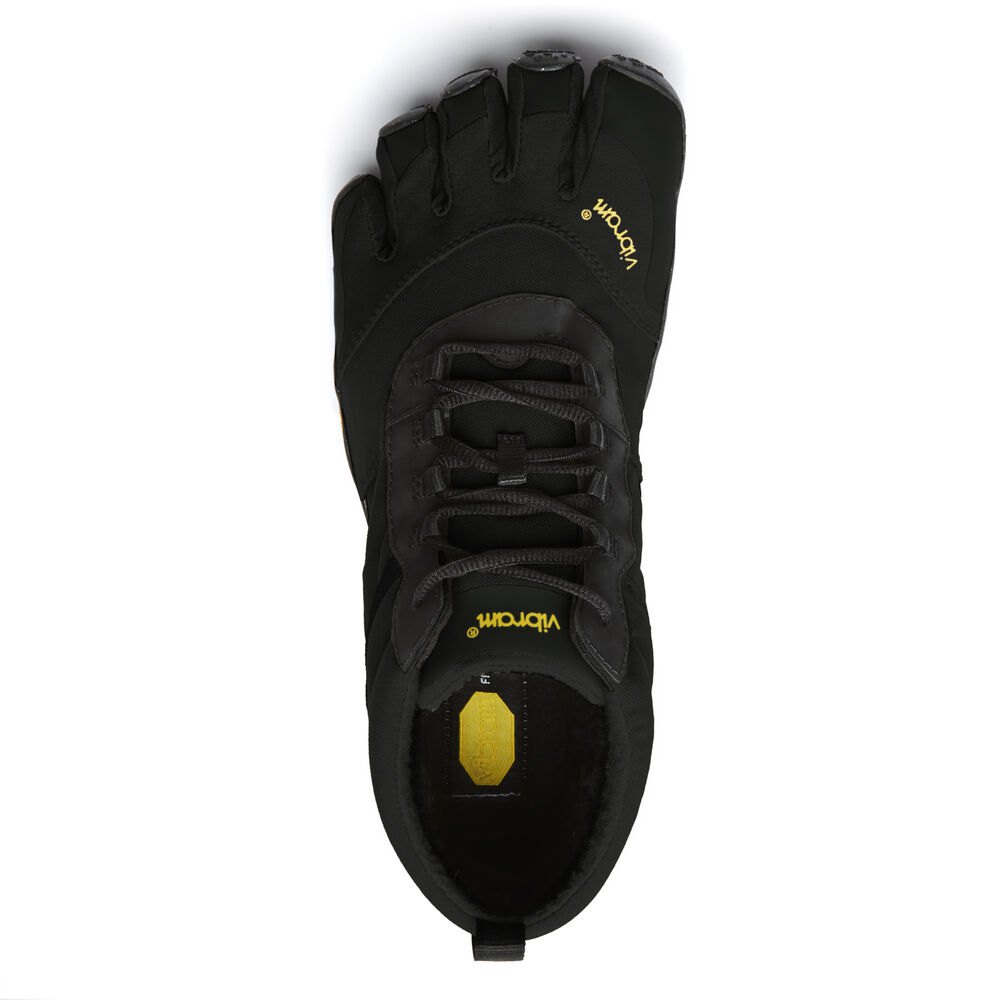 Vibram Five Fingers Mens V-Trek Insulated - Barefoot Shoes Black - ABR035276